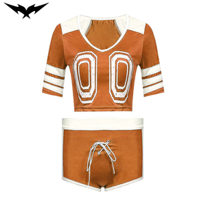 Uniforme de pom-pom girl 2025 nouveautés Uniformes de pom-pom girl avec strass, logo personnalisé par sublimation, broderie à bas quantité minimale de commande - Product Image 1