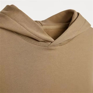 Pull à capuche thermique 100% coton pour hommes de haute qualité polaire éponge française poids lourd 500gsm hiver fermeture éclair surdimensionné tombé - Product Image 2