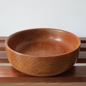 Ensaladera Moderna de Bambú Pulido de Primera Calidad, Hecha a Mano, para Frutas, Pasta, Centro de Mesa Decorativo Natural - Product Image 1