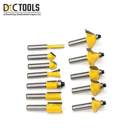 Set Mata Bor Router TCT Tungsten Carbide Shank Diameter 3mm Panjang 7 inci Permukaan Mengkilap Tanpa Lapisan Bersertifikasi ISO 9001