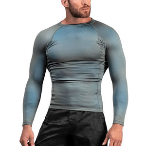 Matériau respirant de taille adulte fabriqué pour hommes Rash Guard/meilleur vente de matériel à séchage rapide fabriqué pour hommes Rash Guard personnalisé prix bon marché - Product Image 1