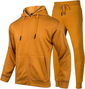 Survêtement en coton lourd de qualité supérieure pour homme, doux et respirant, 100% coton, pour la salle de sport, la course à pied, le fitness, les vêtements décontractés - Product Image 1