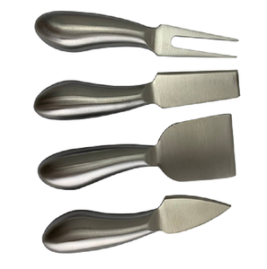 ชุดมีดหั่นชีสสีทองงานแฮนด์เมดมีดสแตนเลส3ชิ้นพร้อมที่จับเรซิน - Product Image 2