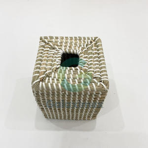 White Seagrass Classic Square <b>Tissue</b> <b>Holder</b> Vietnam Bathroom & <b>Kitchen</b> Accessories for Hotels - Product Image 5