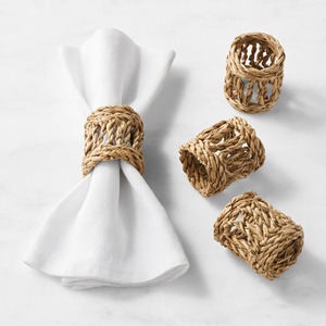 Sea grass serviette napkin holder ring handbraided seagrass <b>cloth</b> napkin rings high quality - Product Image 2