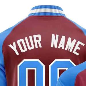 Chaqueta de Béisbol Estilo Universitario Personalizada para Hombre, Ropa Casual Duradera y Moderna con Estampado de Letras en Color Contrastante, Chaqueta Universitaria - Product Image 5