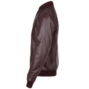 Chaquetas bomber de cuero para hombre de calidad premium Oxblood, negro y marrón - Product Image 2