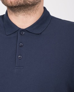 Camiseta Polo de hombre de poliéster y algodón de manga corta de verano/Camiseta básica de cuello liso para hombre con dos botones - Product Image 5