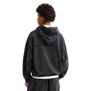 Sweat-shirt à capuche surdimensionné en coton brut 2025, sweat-shirt à capuche personnalisé délavé à l'acide, sweat-shirt vintage, sweat-shirt délavé avec impression sérigraphique - Product Image 3