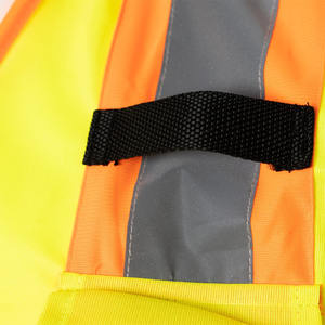 Chaleco de construcción de seguridad pública reflectante de diamantes de imitación transpirable de alta visibilidad con cinta reflectante - Product Image 6