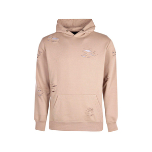 2025 meilleure qualité sweat à capuche en détresse personnalisé pour hommes Streetwear haute polaire teint uni OEM ODM en vente pour l'hiver - Product Image 4