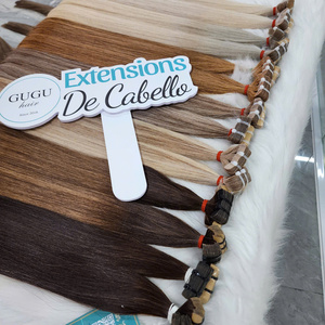 Extensions de cheveux vietnamiens Gugu de haute qualité, double trame, 100% cheveux humains vierges, style à clipser, méga lisses, mèches de couleur, qualité supérieure - Product Image 6