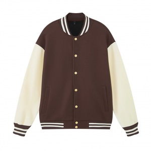 New Custom Men's Winter Stand Collar Varsity Letterman <b>Baseball</b> <b>Bomber</b> <b>Jacket</b> with Embroidery Patches - Product Image 3