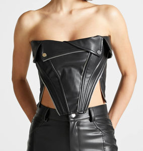 เสื้อครอปหนังรัดเอวสไตล์ใหม่สำหรับผู้หญิง ไซส์พลัส สวมใส่สบาย สำหรับขายออนไลน์ ปี 2026 - Product Image 5