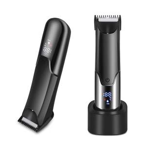 Tondeuse corporelle électrique étanche pour hommes avec tête de lame en céramique remplaçable pour l'épilation des zones intimes et pubiennes - Product Image 4