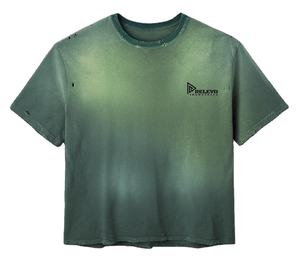 Primum เสื้อยืดคอกลมผ้าฝ้าย100% ฟอกกรดซีดจางใส่ได้ทั้งชายและหญิงถักแบบลำลองขนาดใหญ่พิเศษ - Product Image 6