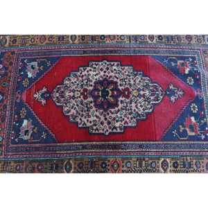 3.3x5.7 ft Rug, Turkish Vintage Rug, <b>Red</b> <b>Wool</b> Rug - Product Image 4