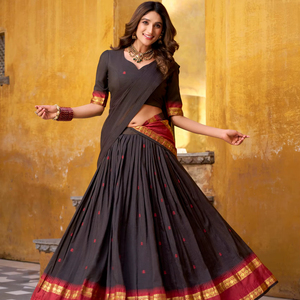 Elegante Lehenga Choli de Seda Chanderi con Tejido Zari para Mujer, Proveedor Mayorista a Granel de la India - Product Image 1