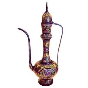 Aftaba en laiton de haute qualité avec gravure, finition polie et peinture noire pour boire du thé, ustensiles de cuisine en laiton vintage - Product Image 6