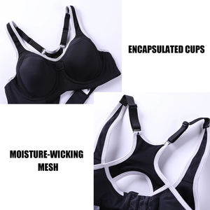 Sujetador deportivo de alto impacto para mujer, Top corto de entrenamiento, tanque sin mangas para entrenamiento, Yoga, gimnasio, Sujetador deportivo sin costuras de alto soporte - Product Image 6