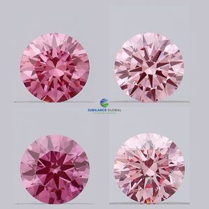 Igi 1.54ct VS2เพชรสีชมพูสดใสแบบแฟนซีตัดได้ชัดเจนพลอยทรงกลมทรงหลวมสำหรับทำเครื่องประดับ PK CUT - Product Image 2