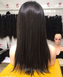 Venta al por mayor corto recto Peluca de cabello humano para las mujeres de Color Natural de encaje transparente Virgen Remy Bob peluca - Product Image 2