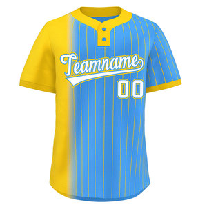 Alta venta de ropa de suelo desgaste de los hombres Jersey de béisbol sublimación impresa Color sólido hombres Jersey de béisbol - Product Image 4