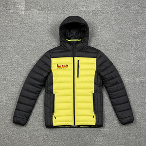 Custom made Men's <b>Winter</b> Puffer Jacket Canvas Waterproof Breathable Hooded Zipper Closure Outdoor Casual Wear High Street Style - Product Image 1