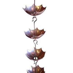 Venta caliente cobre paraguas taza diseño lluvia cadena para el hogar y el jardín al por mayor lluvia cadena fabricante y exportador - Product Image 4