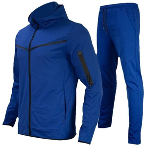Premium Quality <b>Men's</b> Gym 2-Piece Set Stand Collar Zipper <b>Jacket</b> with Drawstring Closure Solid Pattern Summer Spring Wear - Product Image 5