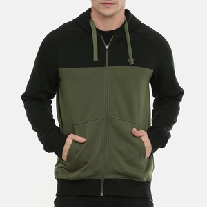 Sudadera con capucha para hombre, 100% algodón, corte regular, cremallera completa, bolsillos bordados personalizados, OEM, invierno, venta al por mayor - Product Image 1