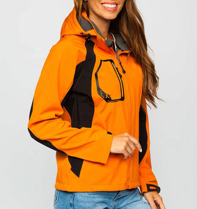 Veste Softshell pour femmes pour l'hiver dernière conception avec matériau de remplissage en coton de haute qualité de couleur unie veste Softshell pour femmes - Product Image 2