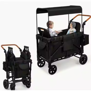 Có thể gập lại sang trọng Xe đẩy em bé trẻ em 4 chỗ ngồi pram Wagon xe đẩy với <span class=keywords><strong>TOP</strong></span> Sun canopy cho du lịch mẹ pram trẻ sơ sinh xe đẩy em bé - Product Image 4