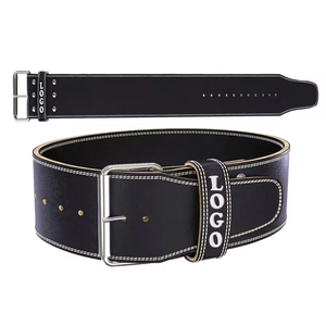 Ceinture en cuir d'acier pour la musculation et l'haltérophilie, entraînements en salle de sport et accessoires d'entraînement avec barre, équipement de fitness - Product Image 3