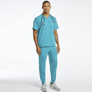 Tenues médicales professionnelles unisexes de haute qualité, légères, écologiques, en spandex extensible, tricotées, avec détection d'aiguilles et logo personnalisé - Product Image 4