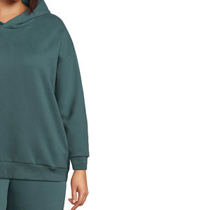 Sweats à capuche imprimés personnalisés avec logo avant pour l'hiver Pull vierge uni Sweats à capuche grande taille pour femmes Streetwear Bulk Hoodies - Product Image 3