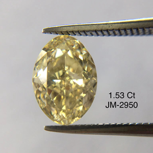 Fantaisie Brunâtre Jaune 1.53 Carat Ovale Coupe Naturel Lâche Diamant VS2 Clarté Fantaisie Diamants pour la Fabrication de Bijoux au Prix de Gros - Product Image 1