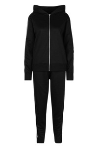 Ensemble Sweat-shirt à capuche zippé et jogging pour femmes de haute qualité à logo personnalisé - Product Image 4