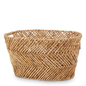 Panier de rangement artisanal en jacinthe d'eau, prix de gros le plus bas, paniers en osier naturel tressé - Product Image 1