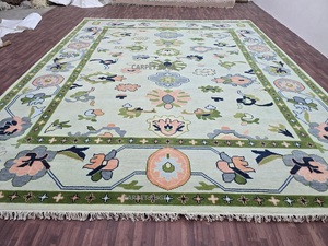 Fábrica al por mayor 8x10 persa Oushak alfombra anudada a mano abstracto alto diseño turco área alfombra conjuntos para sala de estar decoración del hogar - Product Image 5