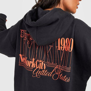 Venta al por mayor de sudaderas con capucha de algodón con impresión de logotipo personalizado/sudaderas con capucha de gran tamaño/ropa de calle de alta calidad con impresión de logotipo personalizado - Product Image 5