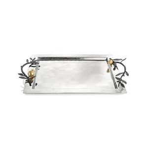 Bandeja de Metal con mango de cuero para decoración de comida de Ramadán, bandeja de servicio de Metal barata para invitados, regalos de boda - Product Image 3