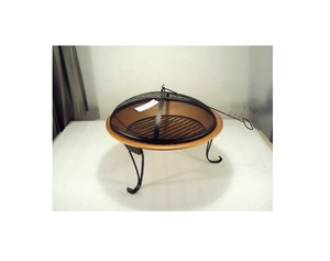 Exclusive Design Outdoor Copper <b>Fire</b> <b>Pit</b> With Black Metal Stand for Home Living Room Office Garden Decorative Item - Product Image 1