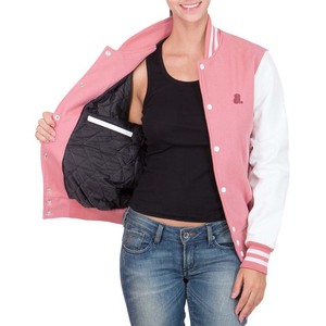 Servicio OEM ODM Chaqueta Universitaria de Manga Larga para Mujer, Uniforme de Béisbol Corto para Mujer, Chaquetas Universitarias de Alta Calidad para Invierno - Product Image 4