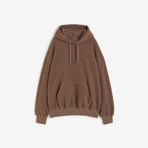 Sweat-shirt zippé de jogging en laine chaud d'hiver pour hommes sweat à capuche doublé Sherpa surdimensionné personnalisé style pull-over vente en gros - Product Image 5