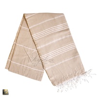 Stylish Tropical Striped 100% Turkish Cotton Peshtemal Beach Towels Logo Custom Print Sand Free Fast Drying Absorbent