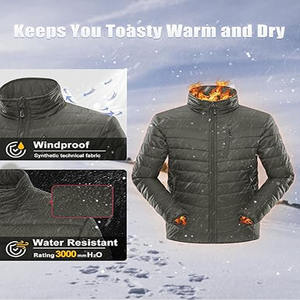 Chaqueta de Invierno Acolchada para Hombre, Personalizada con Impresión OEM, Abrigo de Burbujas Cálido para Exteriores, Modelo 2025, Cargado por Dress Sports - Product Image 3