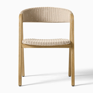 Muebles de Jardín, Patio, Silla de Comedor para Exteriores, Moderna y Lujosa Combinación de Madera de Teca con Ratán Sintético - Kanya - Product Image 2