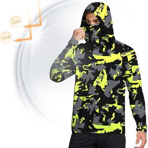 Logotipo personalizado Hombres Caza Camo Camisas Upf 50 + Protección Uv Ropa de pesca de secado rápido Camisas de pesca de manga larga con capucha - Product Image 5