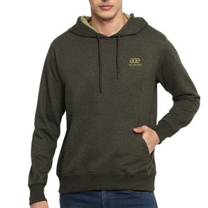 Sweat-shirts pour hommes urbains, sweat-shirt uni, style décontracté, tissu doux, confortable, mode quotidienne, tenue d'hiver, 100% coton - Product Image 1